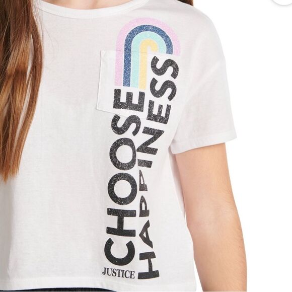 NWT Justice Girls Short Sleeve Everyday Faves Boxy T-Shirt, Sizes small 7/8 - Picture 3 of 11